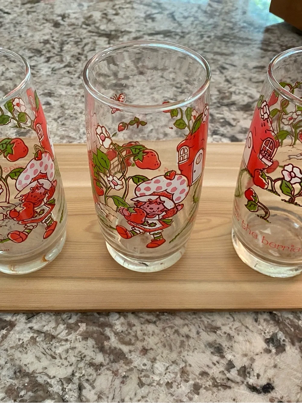 Vintage Strawberry Shortcake Glass Tumbler - Cute Character Print